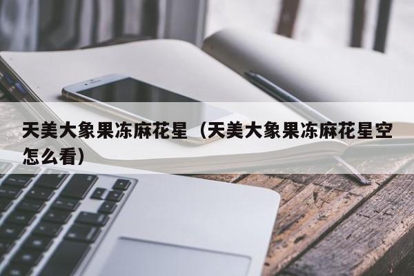 天美大象果冻麻花星(天美大象果冻麻花星空怎么看)